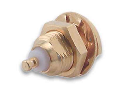 Huber+Suhner 22_MCX-50-0-2/111_NH Bulkhead MCX jack connector round post