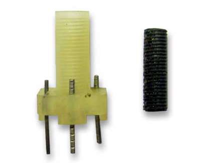   Kit per avvolgimento bobine composto da supporto 3 pin 10mm + nucleo in ferrite, disponibile schermo opzionale cod. SBK-SC1