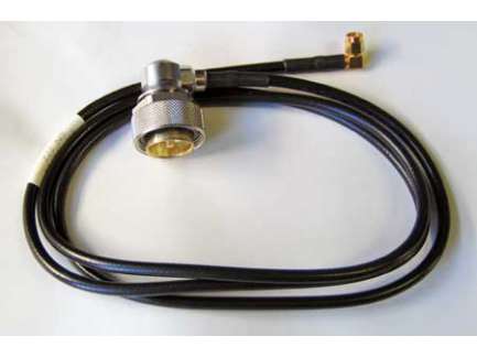 Huber+Suhner  Cable assembly, 7/16 DIN right angle male/SMA right angle male, RG223, 1.4 m
