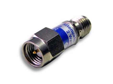 Huber+Suhner 6606.19.AA SMA coaxial attenuator, 6 dB, 2 W, 18 GHz