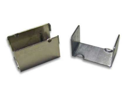   Very robust metallic box, 1 mm thickness, external size 36 x 20 mm, H 23 mm, with fixing clips