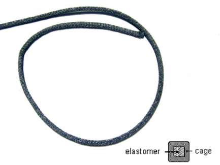 RFI Shielding ltd MSS51-0032-0032 Conductive metallic gasket with elastomer core, size 3.2 x 3.2 mm, it can be compressed up to 2 mm of thickness