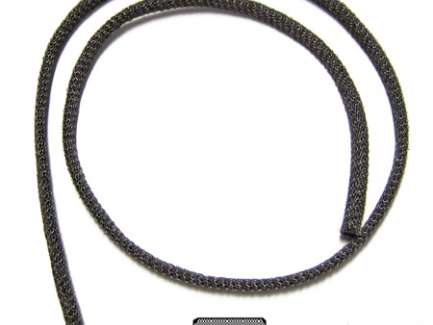   Conductive metallic gasket with foam core, size 6 x 2 mm, it can be compressed up to 0.5 mm of thickness