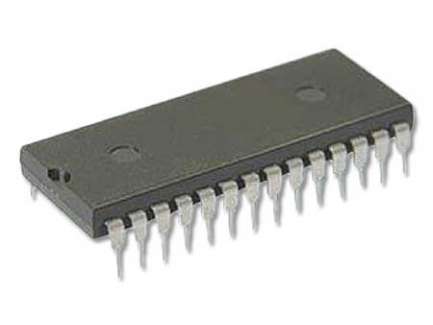 Motorola MC145151P2 CMOS PLL synthesizer integrated circuit, 28-lead DIL plastic