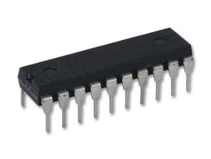 Plessey Semiconductors NJ8821-DP CMOS frequency synthesizer integrated circuit, 20-lead DIL plastic