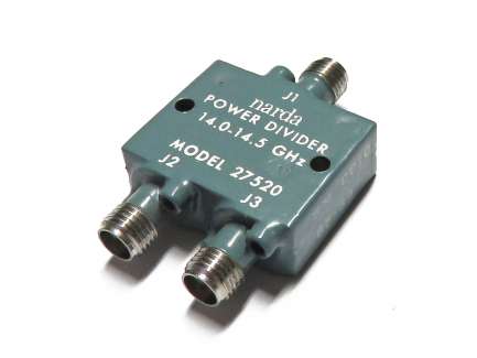 Narda 27520 2-way coaxial power divider, 14 - 14.5 GHz, 3W
