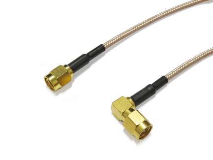 QAXIAL S02S07-03-00300 Cable assembly, SMA male/right angle male, RG316/D, 30 cm