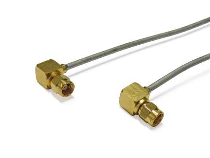 Huber+Suhner EZ86ALTP/16SMC/16SMC/400 Cable assembly, 2x SMC right angle plug, EZ_86-AL-TP, 40 cm
