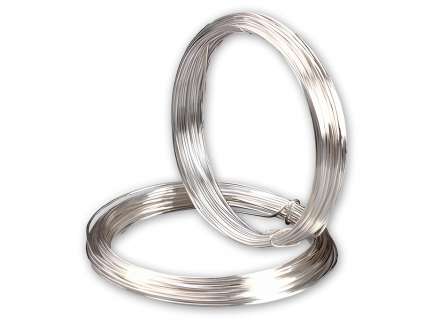   Solid core silver plated copper wire, Ø 1mm, AWG 18
