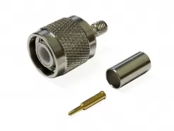 TUOLNK 10 Pezzi Connettore TNC Maschio A Crimpare – Per RG58/RG142 – 50 Ohm, Nichelato, DC–6GHz Per Antenne E Radio