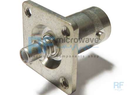Huber+Suhner 37_BNC-SMC-50-1 4 holes flange BNC female to SMC jack coaxial adapter