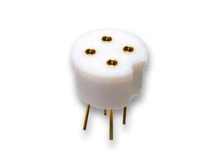 TE Connectivity 8054-1G24 Zoccolo universale isolatante in PTFE per transistor a 4 pin