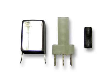   Kit for coil winding made of 5 pins 10mm support, 10mm shield and ferrite core
