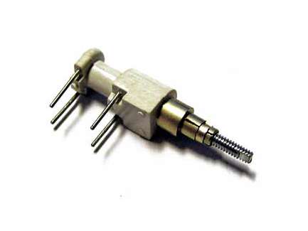   Kit for coil winding with 4 pins horizontal mounting with precision fine tuning ferrite core