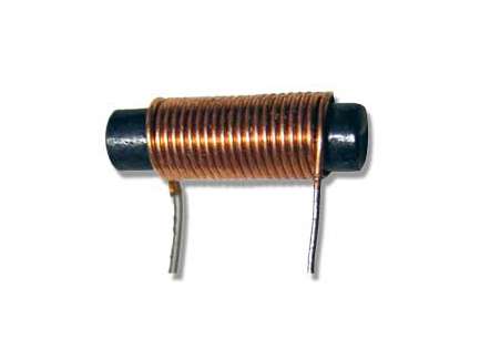   high current ferrite rod wound coil, 10 µH, 4 A