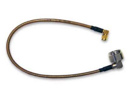   Cable assembly, N right angle male/SMA right angle male, RG142, 37 cm