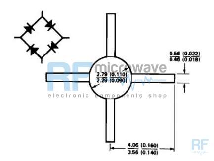 Hewlett-Packard 5082-2277 Ring quad Schottky diode