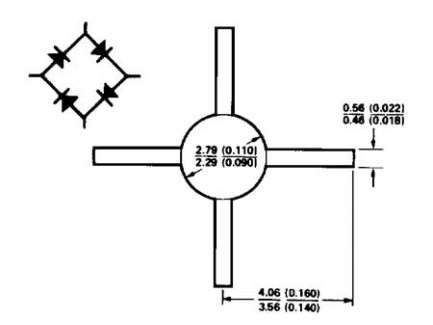 Hewlett-Packard 5082-2831 Quaterna ad anello di diodi Schottky
