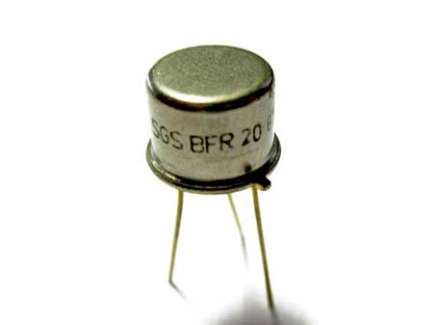 SGS BFR20 Silicon bipolar NPN transistor, TO-5