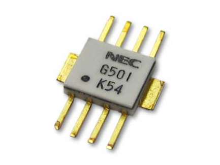 NEC UPG501B Static prescaler integrated circuit, divide by 4, hermetic ceramic package