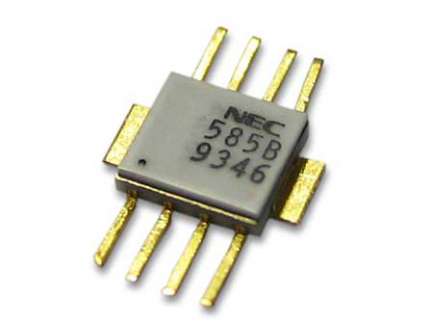NEC UPB585B Prescaler integrated circuit, divide by 4, ceramic package