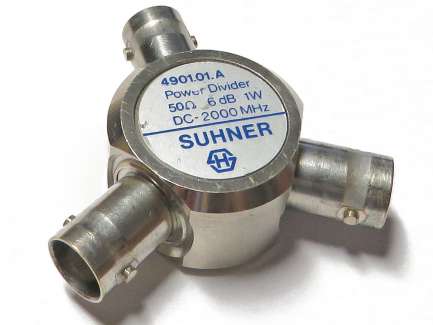 Huber+Suhner 4901.01.A 2-way coaxial power divider, dc - 2 GHz, 1W