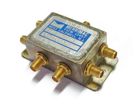 Merrimac PDM-60-260 6-way coaxial power splitter/combiner, 20 - 500 MHz, 2W