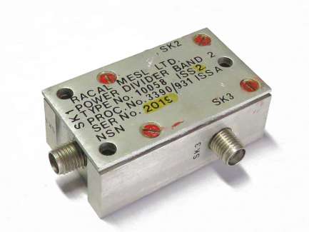 Racal 10058 2-way coaxial power splitter, 2 - 4 GHz, 1W