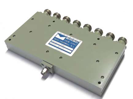 Merrimac PD-82-6.0GA 8-way coaxial power splitter/combiner, 4 - 8 GHz, 6W