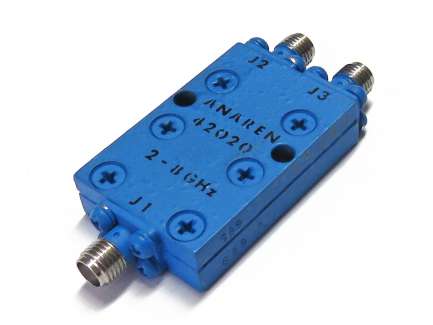 Anaren 42020 2-way coaxial power divider, 2 - 8 GHz, 10W