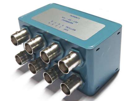 Merrimac PD7-80-70A 8-way coaxial power splitter/combiner, 50 - 90 MHz, 3W