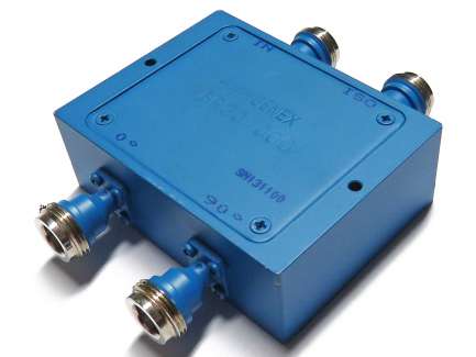 Genex IBR301000 2-way coaxial hybrid power divider, 500 - 1000 MHz, 200W