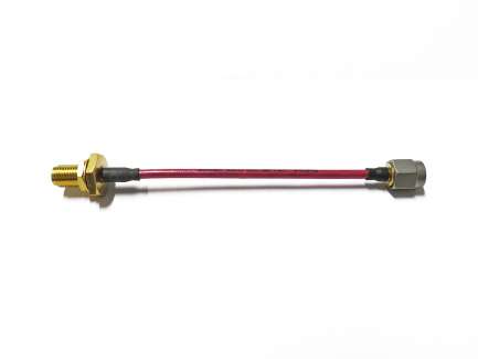 Huber+Suhner SM86-FEP/11SMA/24SMA/90 Cable assembly, SMA male/female, SM86-FEP, 9 cm