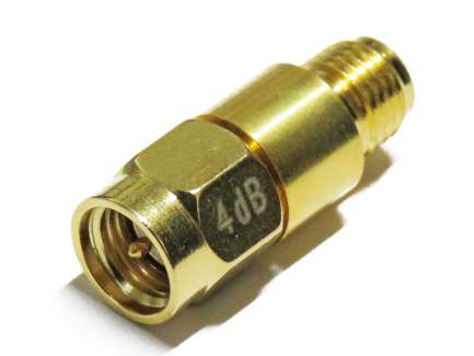 QAXIAL SMA-3G-04DB SMA coaxial attenuator, 4 dB, 1 W, 3 GHz