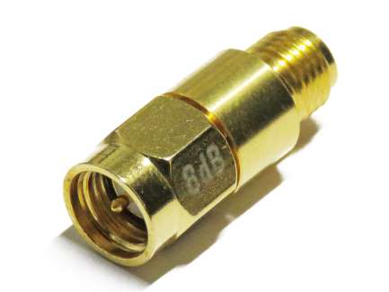 QAXIAL SMA-3G-08DB SMA coaxial attenuator, 8 dB, 1 W, 3 GHz