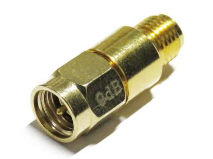 QAXIAL SMA-3G-09DB SMA coaxial attenuator, 9 dB, 1 W, 3 GHz