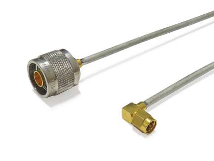Huber+Suhner C39195-Z80-C64-01 Cable assembly, N male/SMA right angle male, EZ141-AL-TP, 63 cm