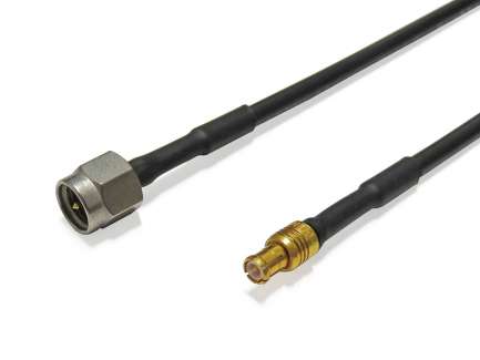 QAXIAL M02S02-22-00220 Cable assembly, MCX plug/SMA male, SM86-FEP, 22 cm