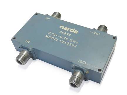 Narda CEL3322 2-way coaxial hybrid power splitter, 700 - 1000 MHz, 100W