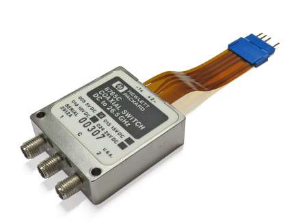 Hewlett-Packard 8765C Electromechanical coaxial latching relay, SPDT, 5V