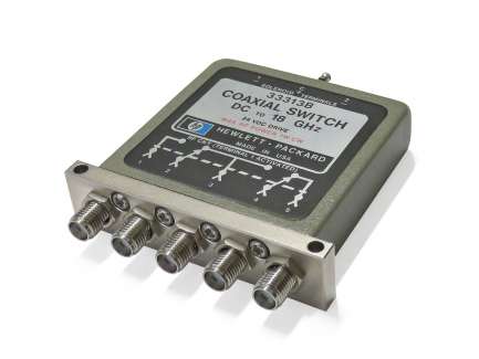 Hewlett-Packard 33313B Electromechanical coaxial relay, latching, 5-port, transfer, 24V, 18GHz