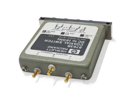 Hewlett-Packard 8763B-024 Electromechanical coaxial latching relay, 4-port transfer, 24V