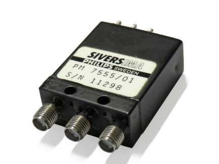 Philips/Sivers-IMA PM 7555/01 Electromechanical coaxial relay, latching, SPDT, 28V, 18GHz
