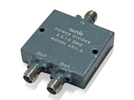 Narda 4311-2 2-way coaxial power divider, 500 - 1000 MHz, 30W