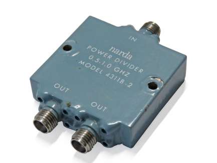Narda 4311B-2 2-way coaxial power divider, 500 - 1000 MHz, 30W