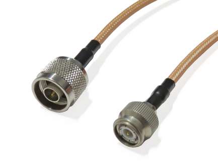   Cable assembly, N male/TNC male, RG142, 1 m