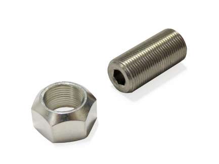   Stainless steel tuning screw, M7x0.5, with nut