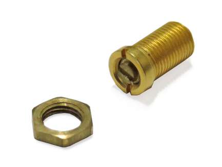 Temex AT6933-0SL Gold-plated brass coaxial tuning screw, sapphire rotor, with nut