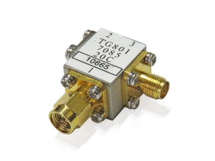 RF Microwave Components TG801 Coaxial isolator 6.8 - 9 GHz, 5 W