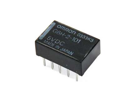 Omron G6H-2-101 Electromechanical relay, DPDT, 5V